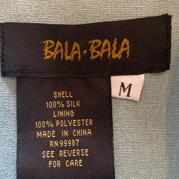 Bala Bala Womens Teal Blazer w Embroidered Colorful Flowers W Beads / Size M - Picture 16 of 16